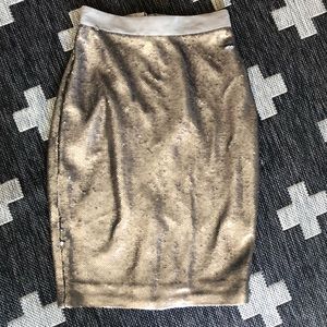 NWT GOLD sequins pencil skirt